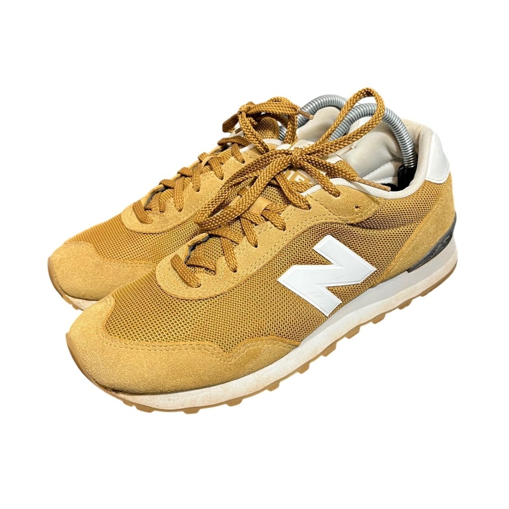 New Balance 515 Sneaker Mens 9 Gold Yellow ML515HN3 Suede‎ Mesh Retro Lifestyle